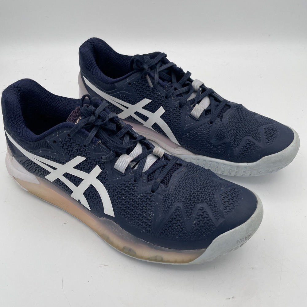 Asics Gel Resolution 8 Shoes Women Size 7 Tennis Pickleball Blue Pink White